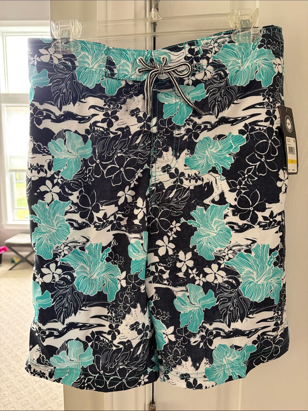 Speedo Teal Floral Swim Board Shorts